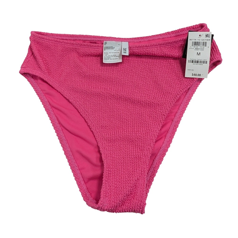 Bar III Women Bettr To Gather Bikini Bottom M Candy Kiss Pink MBBG24548